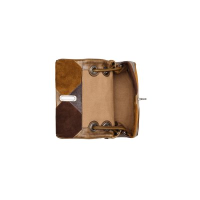 THE SUEDE PATCHWORK MINI DUAL SHOULDER BAG